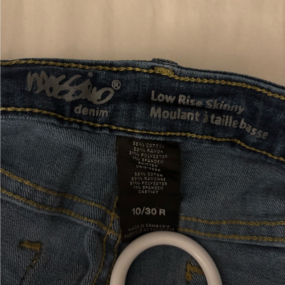 Mossimo Denim Low-Rise Skinny Jeans (Size 10 / 30 Regular, - Picture 3 of 3